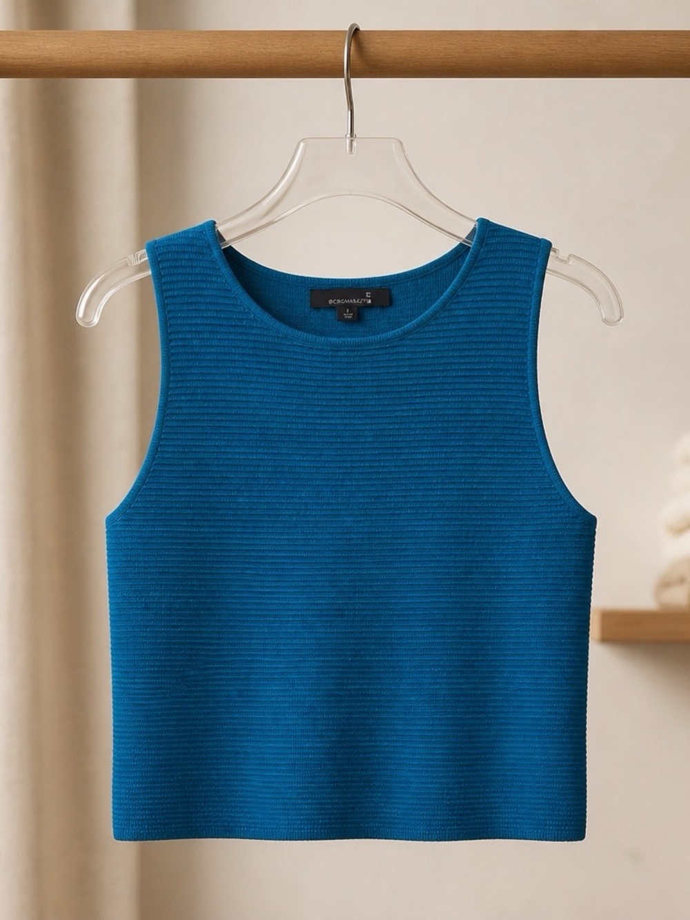Broadway Ribbed Knit Sleeveless Top Teal Blue Womens Large  Classic,
Basic